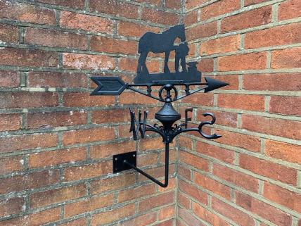 Horse weather vane -wall mount